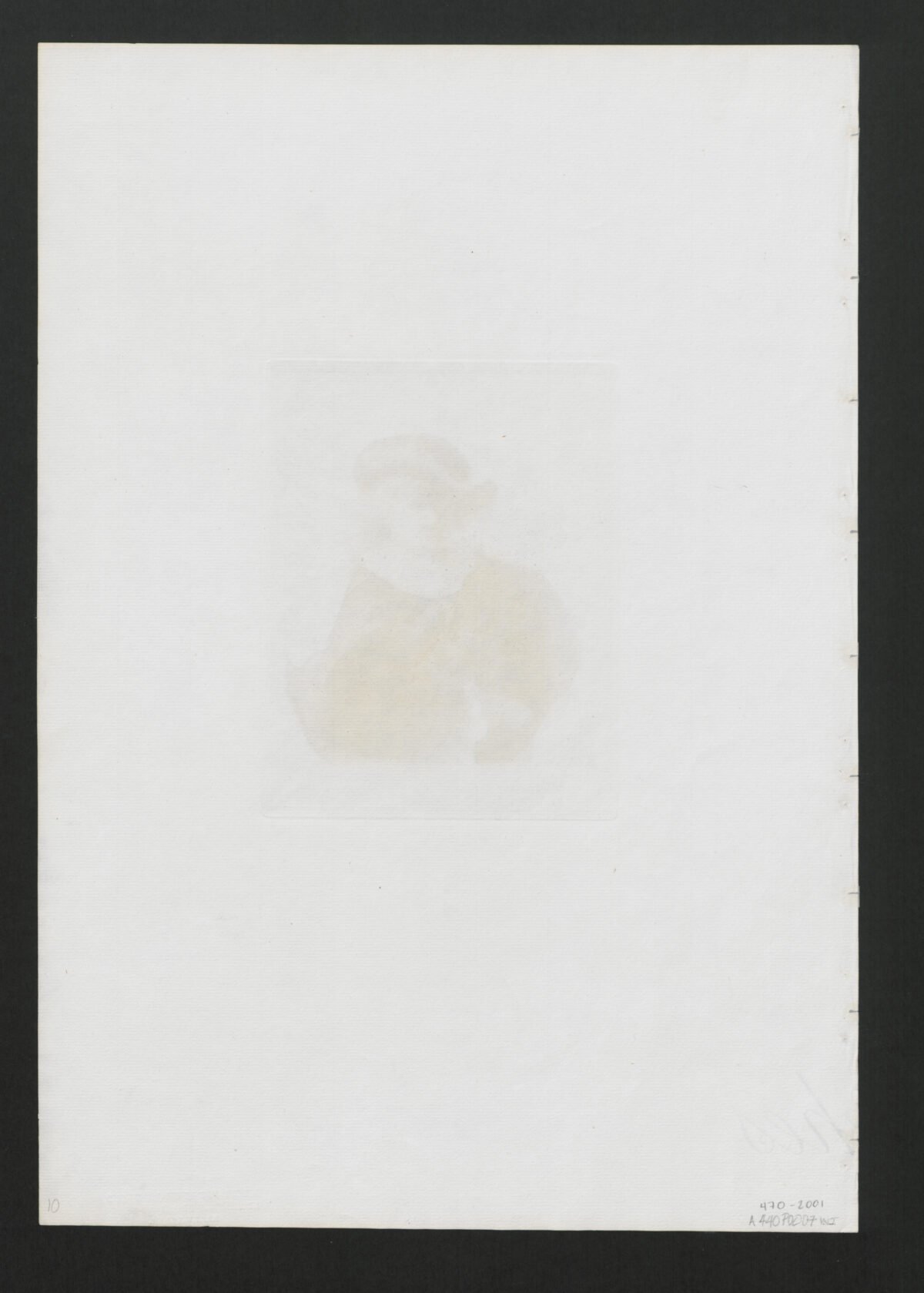 <span class="numbwork">0007</span > <span class="bullwork">•</span > Rembrandt con sombrero redondo y capa bordada - Image 3