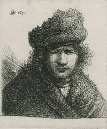 <span class="numbwork">0014</span > <span class="bullwork">•</span > Rembrandt con sombrero y ropas forradas