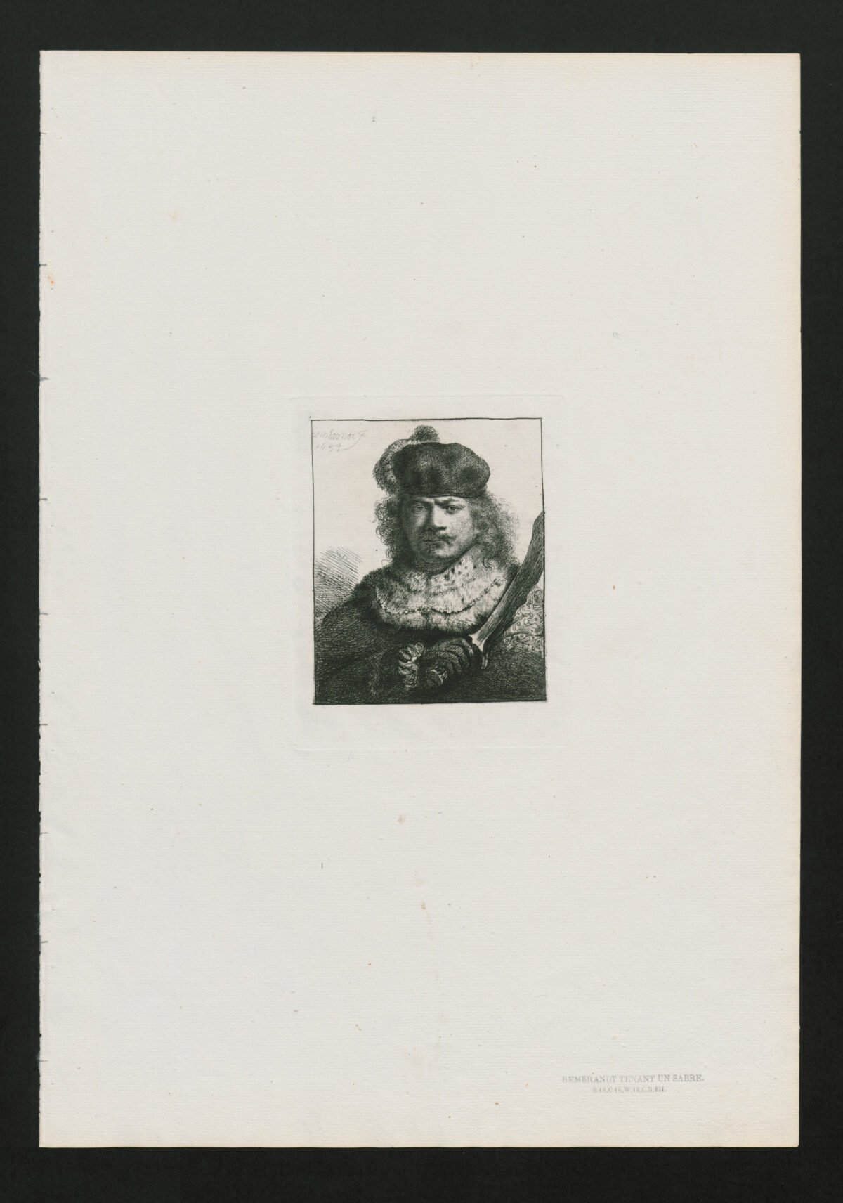 <span class="numbwork">0018</span > <span class="bullwork">•</span > Rembrandt sosteniendo un sable - Image 2