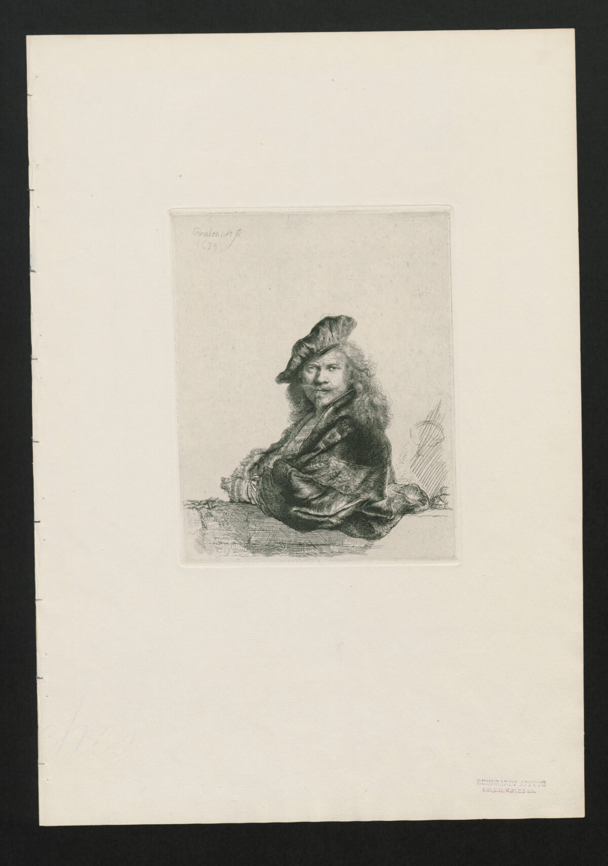 <span class="numbwork">0021</span > <span class="bullwork">•</span > Rembrandt apoyado en un pretil - Image 2