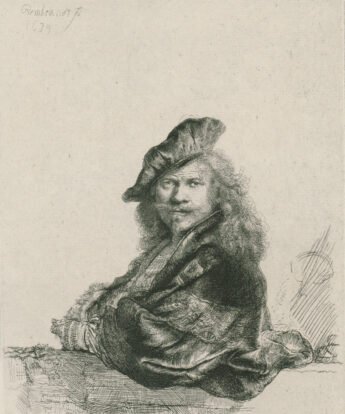 <span class="numbwork">0021</span > <span class="bullwork">•</span > Rembrandt apoyado en un pretil