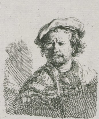 <span class="numbwork">0026</span > <span class="bullwork">•</span > Rembrandt con gorra plana y vestido bordado