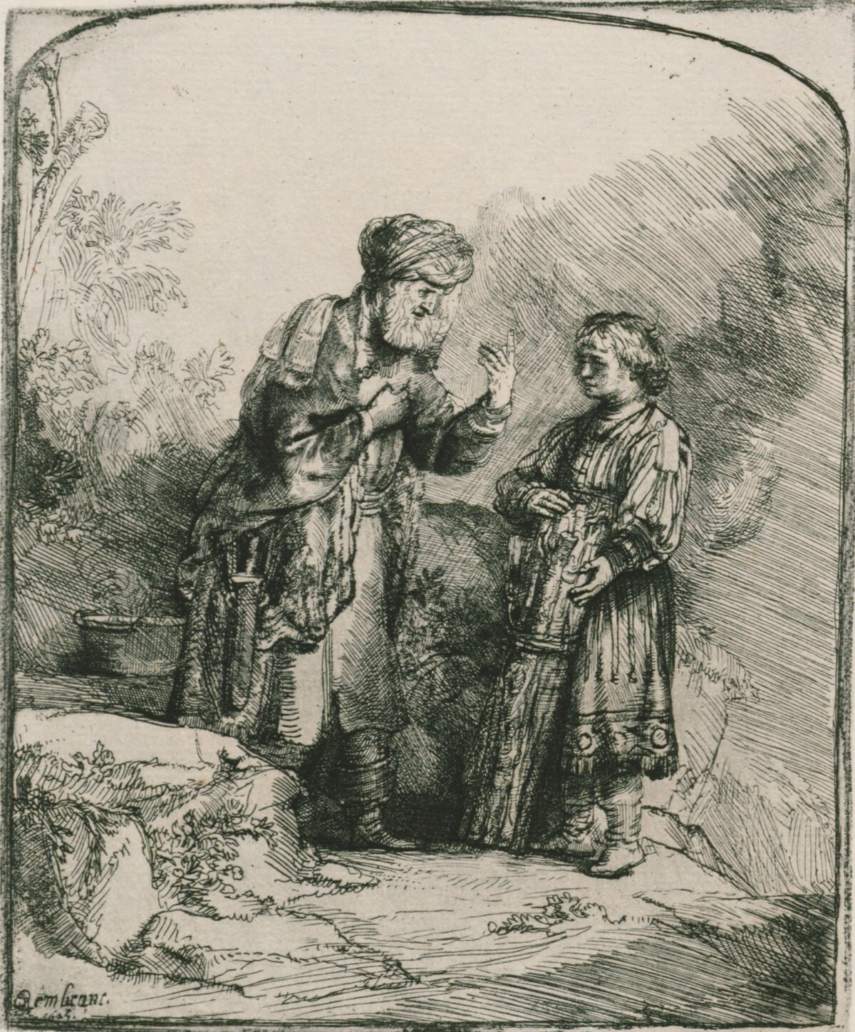 <span class="numbwork">0032</span > <span class="bullwork">•</span > Abraham hablando a Isaac