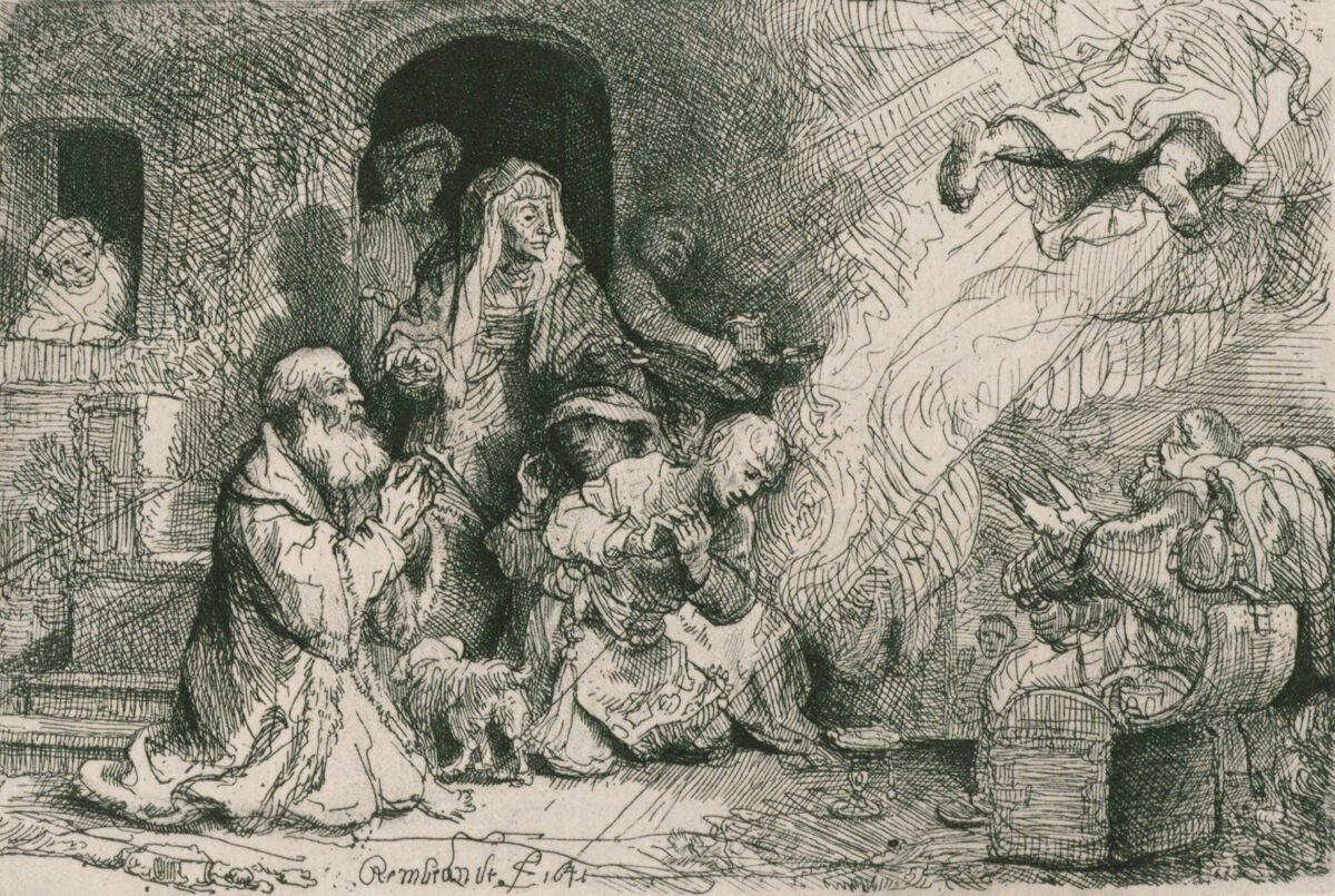 <span class="numbwork">0040</span > <span class="bullwork">•</span > El ángel desaparece ante la familia de Tobías