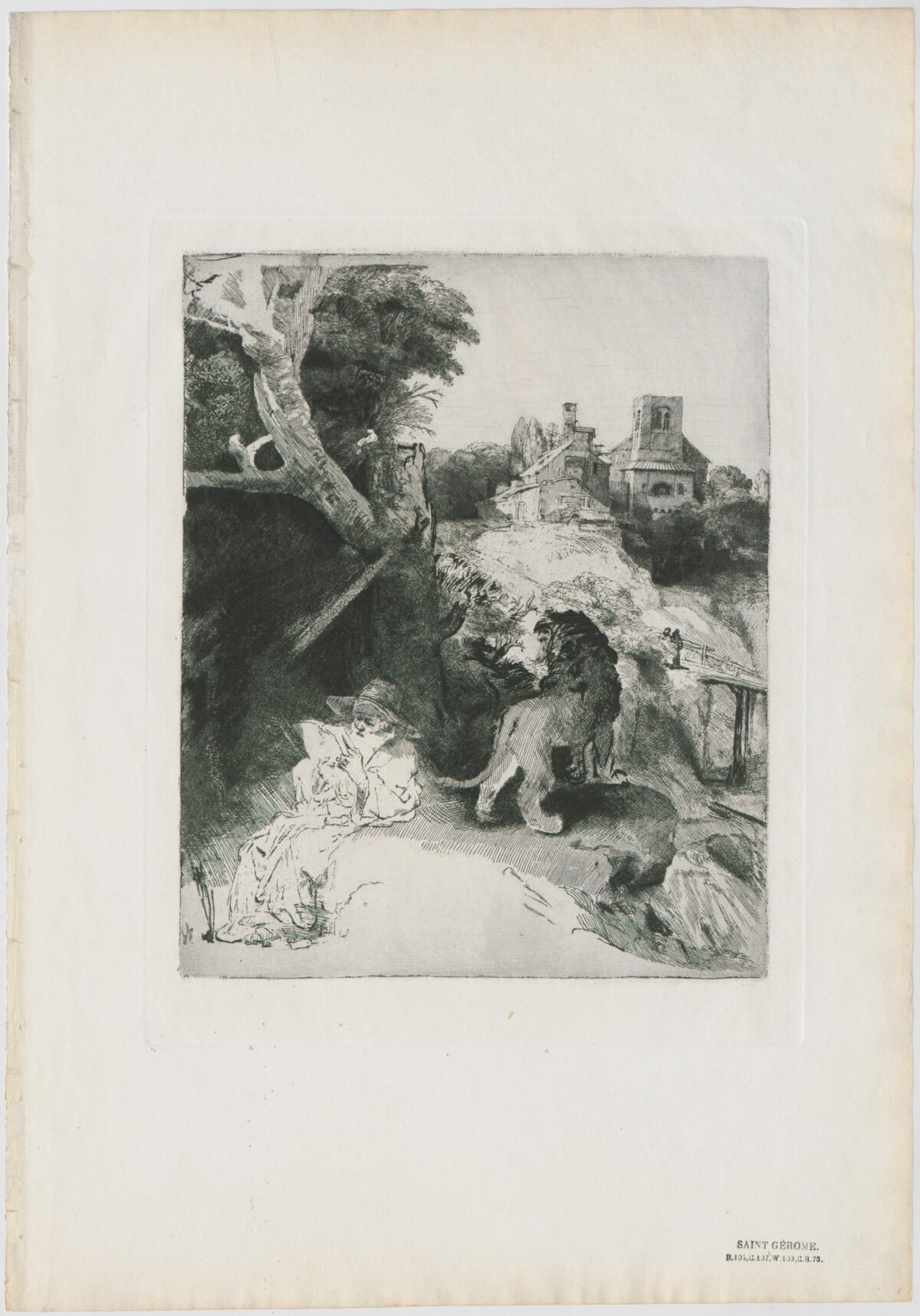 <span class="numbwork">0091</span > <span class="bullwork">•</span > San Jerónimo leyendo en un paisaje italiano - Image 2