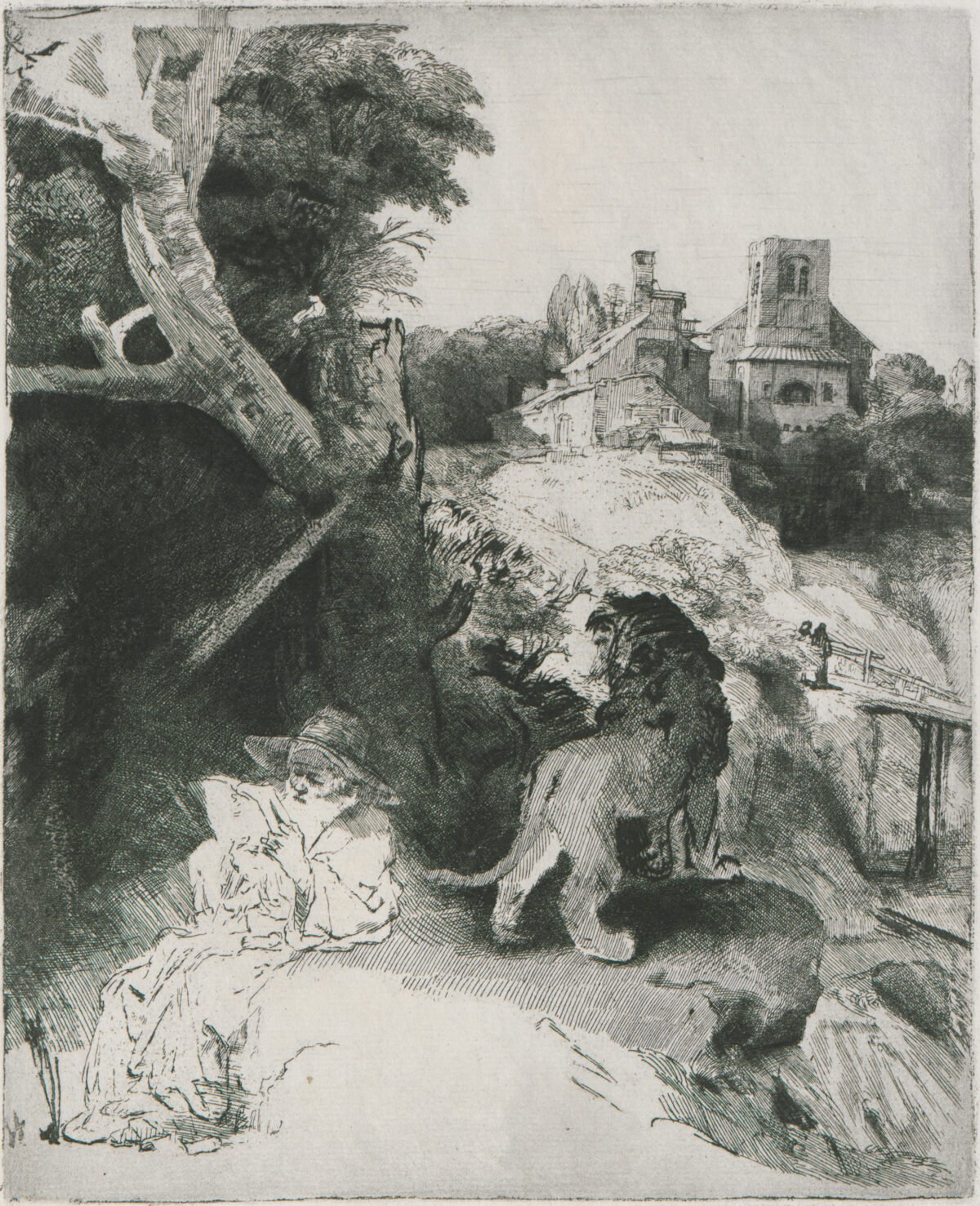 <span class="numbwork">0091</span > <span class="bullwork">•</span > San Jerónimo leyendo en un paisaje italiano