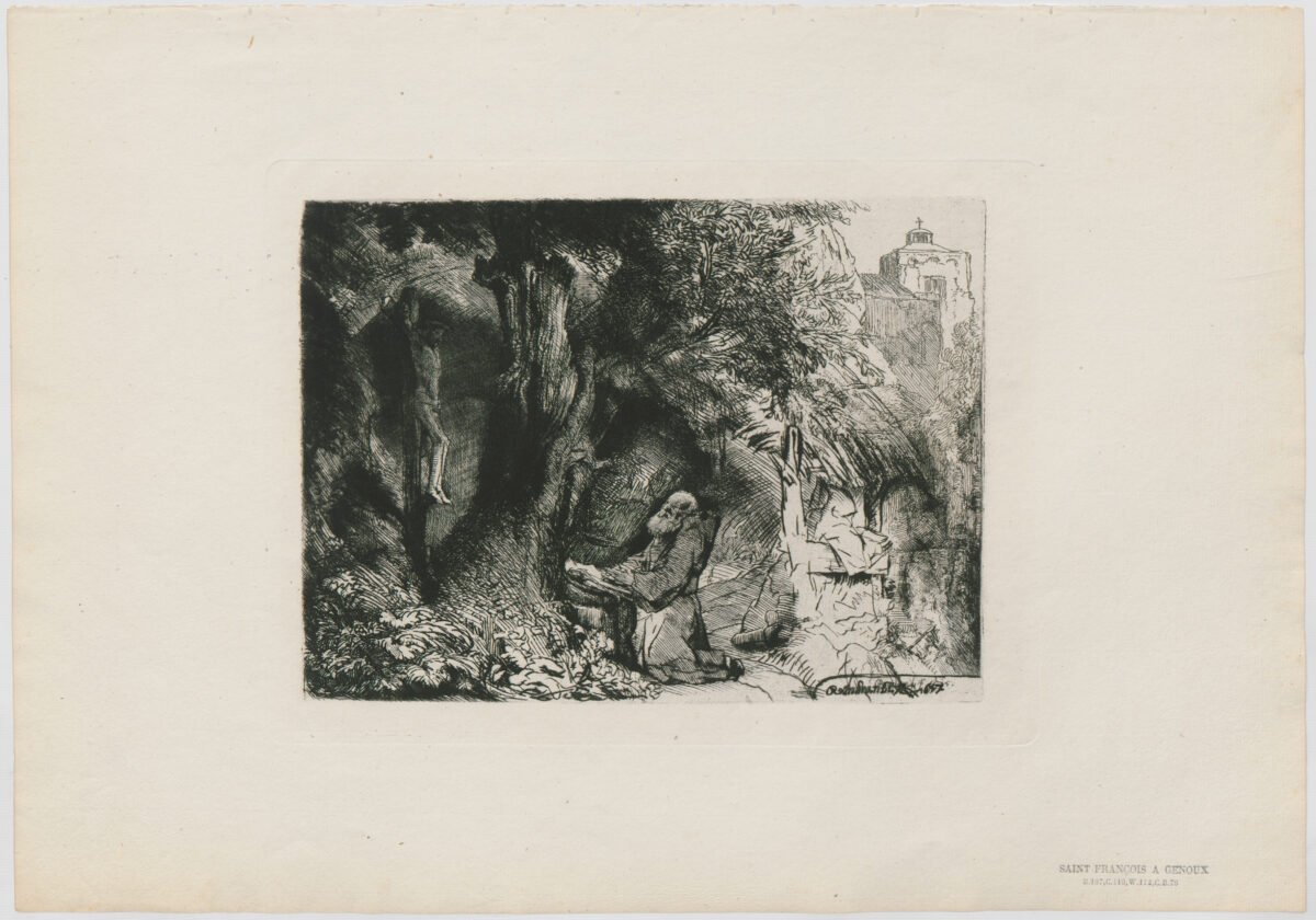 <span class="numbwork">0093</span > <span class="bullwork">•</span > San Francisco orando bajo un árbol - Image 2
