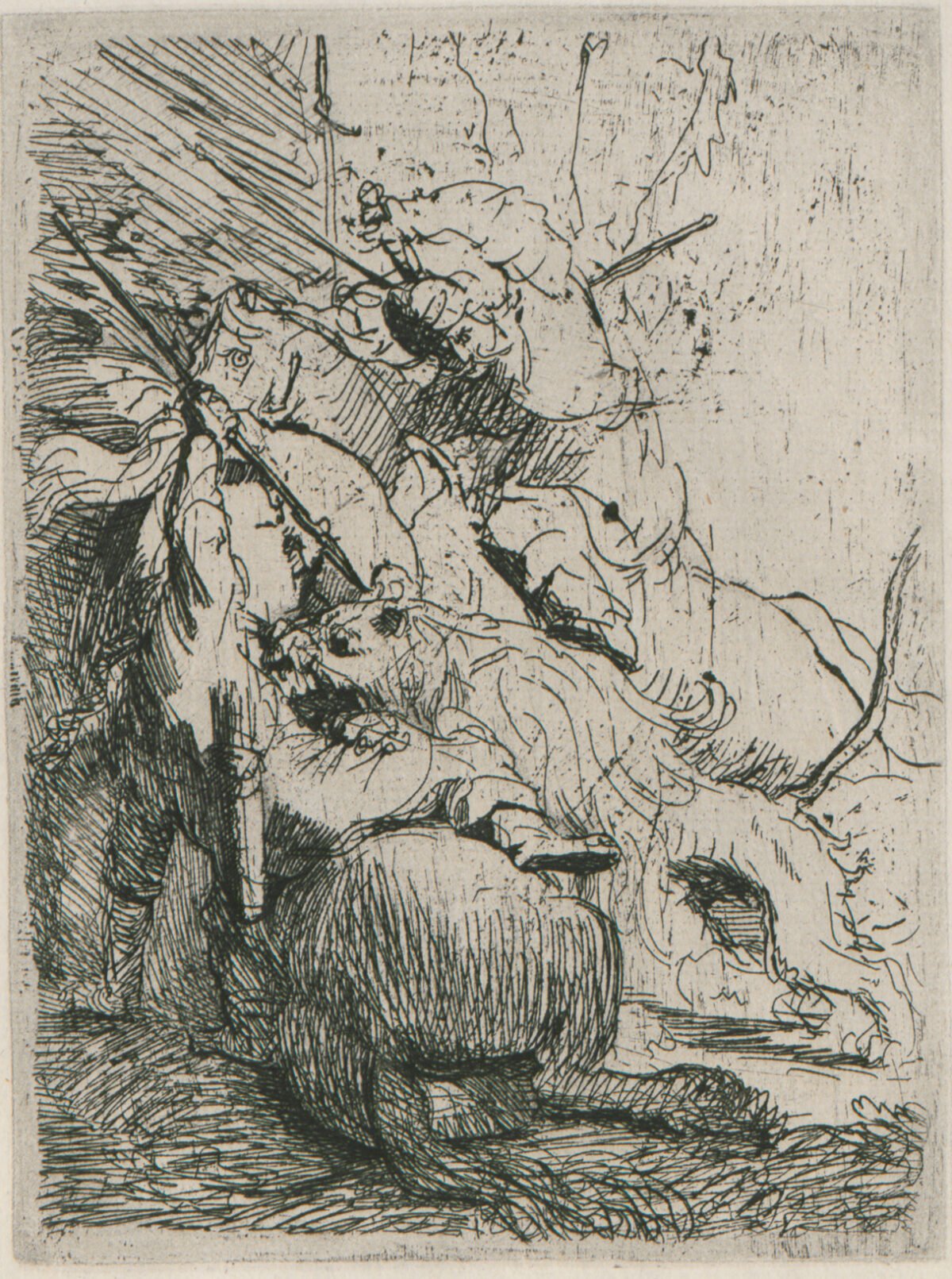 <span class="numbwork">0101</span > <span class="bullwork">•</span > La caza de leones (placa pequeña)