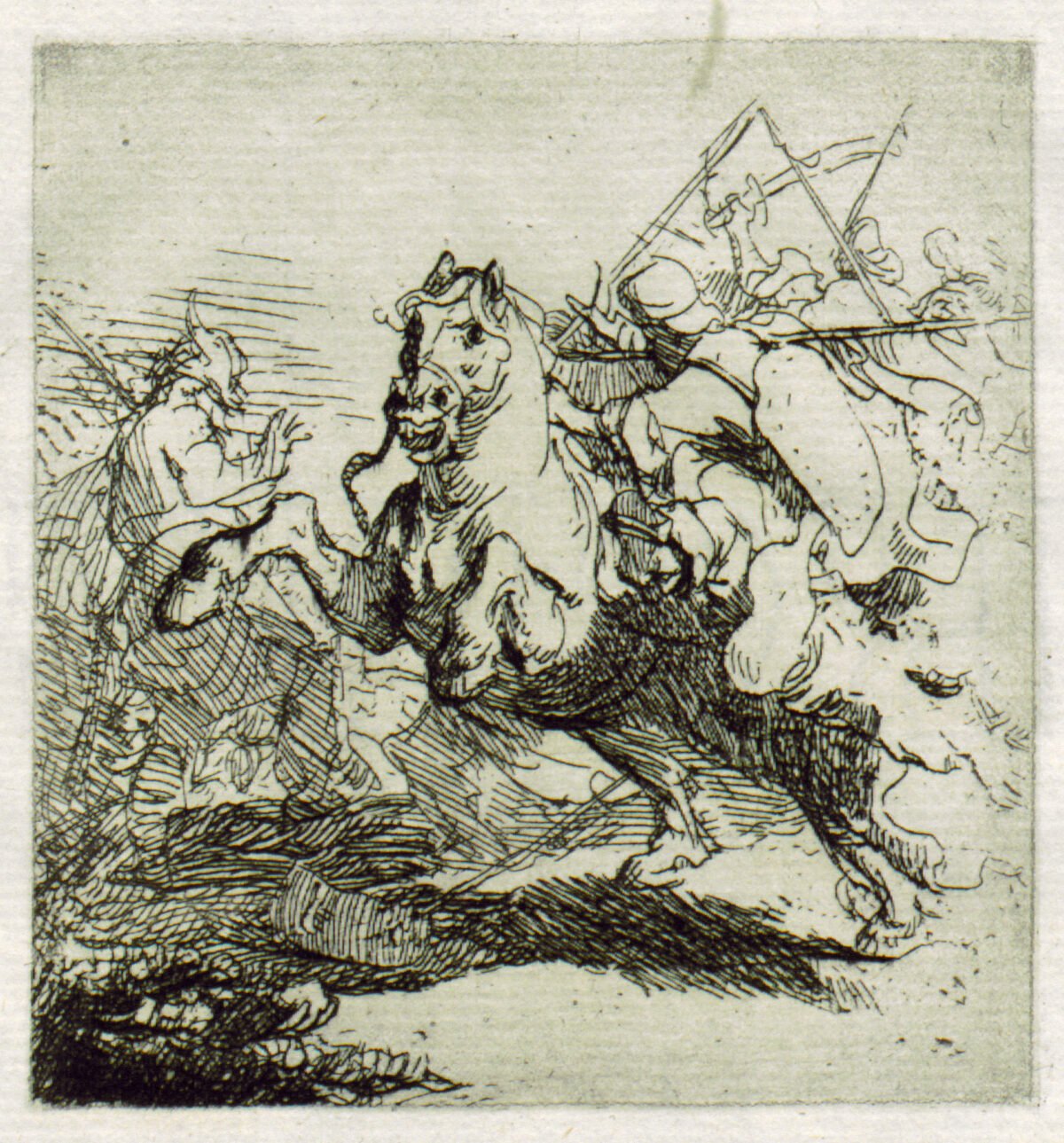 <span class="numbwork">0102</span > <span class="bullwork">•</span > Una pelea de caballería