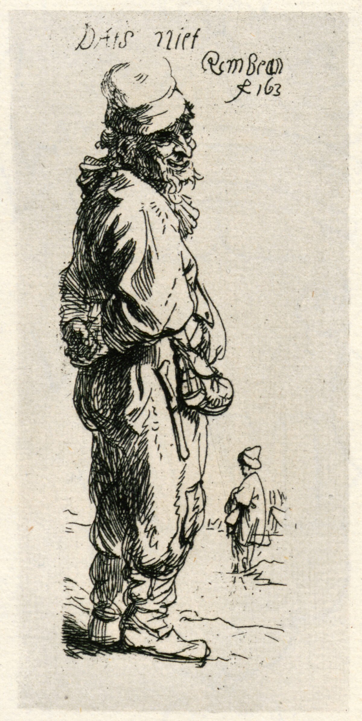 <span class="numbwork">0158</span > <span class="bullwork">•</span >  Un campesino respondiendo: "Dats niet" (Eso no es)
