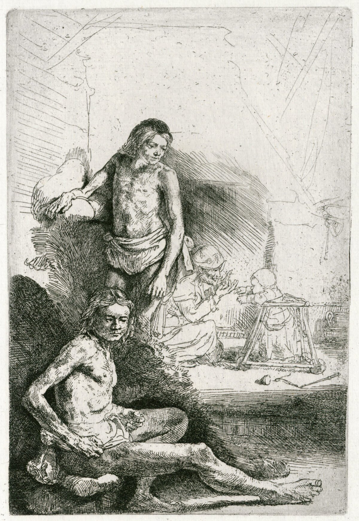 <span class="numbwork">0168</span > <span class="bullwork">•</span >  Hombre desnudo sentado y otro de pie