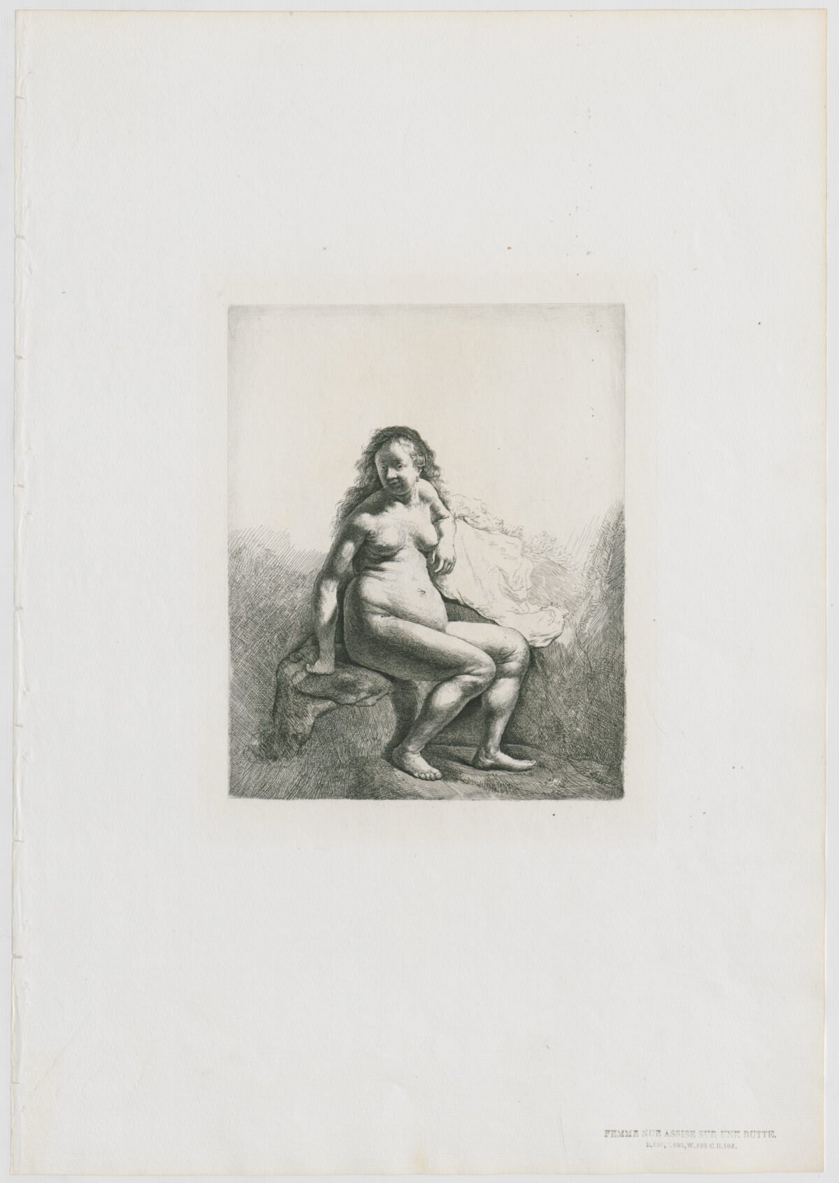 <span class="numbwork">0172</span > <span class="bullwork">•</span >  Mujer desnuda sentada en un montículo - Image 2
