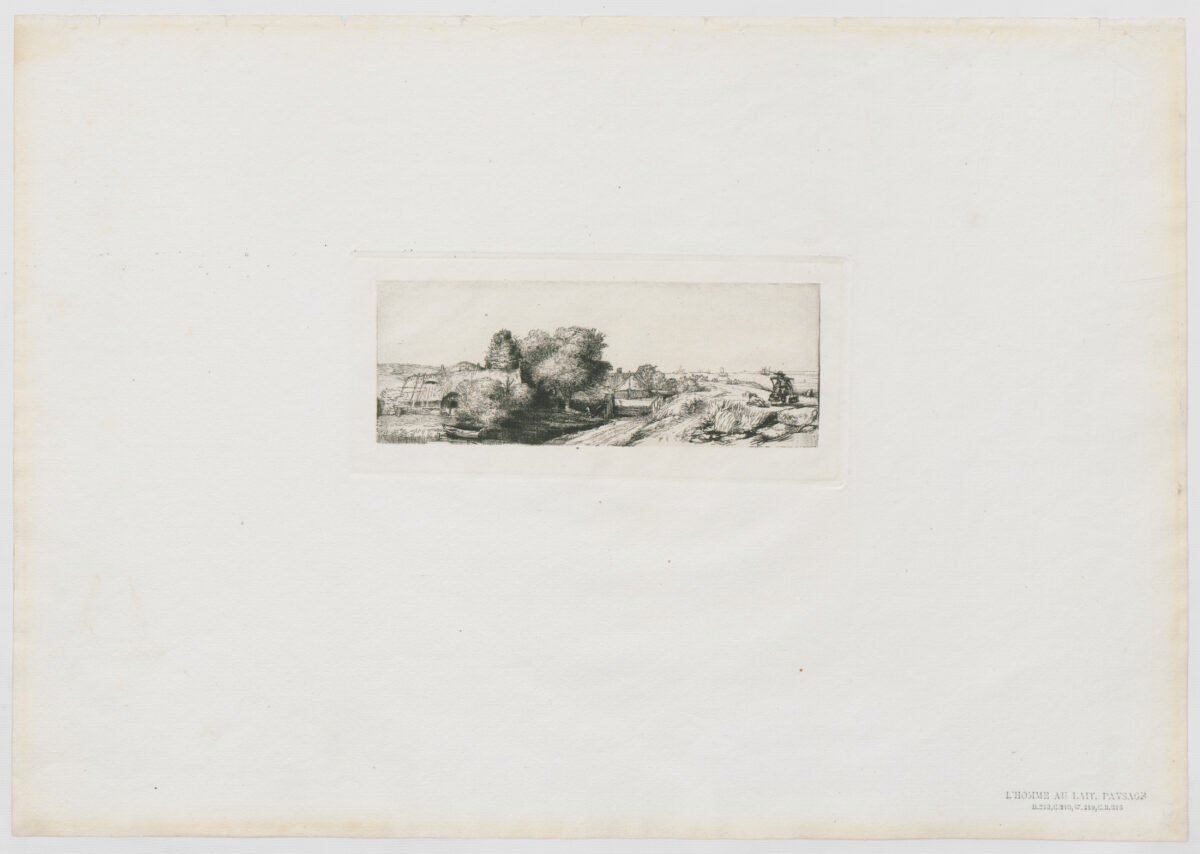 <span class="numbwork">0183</span > <span class="bullwork">•</span >  Vista del Diemerdijk con un lechero y cabañas (El lechero) - Image 2