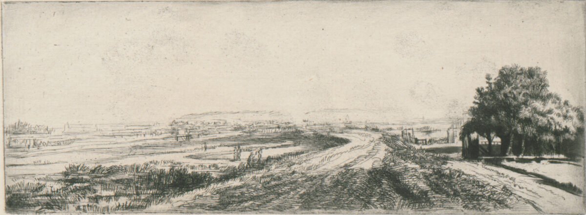 <span class="numbwork">0191</span > <span class="bullwork">•</span > Paisaje con un camino a través de un dique