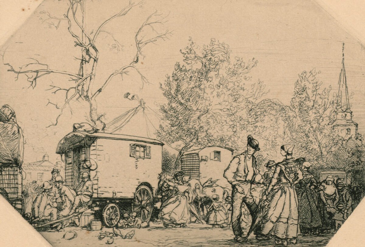 <span class="numbwork">1039</span > <span class="bullwork">•</span > Escena en la feria de Mont St. Jean
