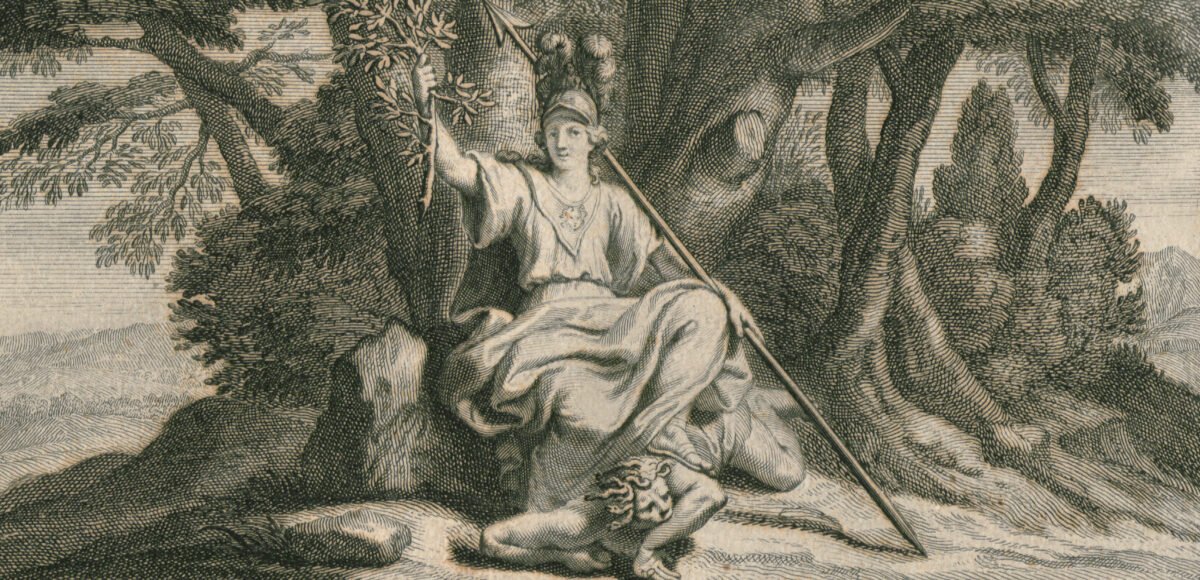 <span class="numbwork">1046</span > <span class="bullwork">•</span > Apolo con una lanza y una rama de olivo derribando a la Hidra