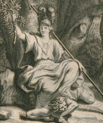 <span class="numbwork">1046</span > <span class="bullwork">•</span > Apolo con una lanza y una rama de olivo derribando a la Hidra