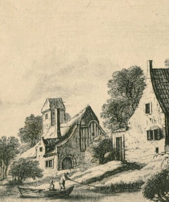 <span class="numbwork">1054</span > <span class="bullwork">•</span > Paisaje con una granja junto al agua