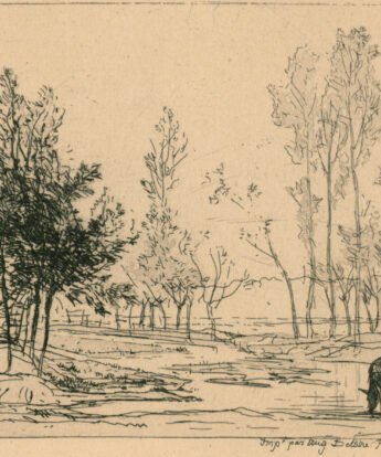 <span class="numbwork">1057</span > <span class="bullwork">•</span > Paisaje con un burro en un abrevadero