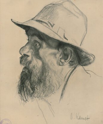 <span class="numbwork">1063</span > <span class="bullwork">•</span > Retrato de perfil de hombre con barba y sombrero