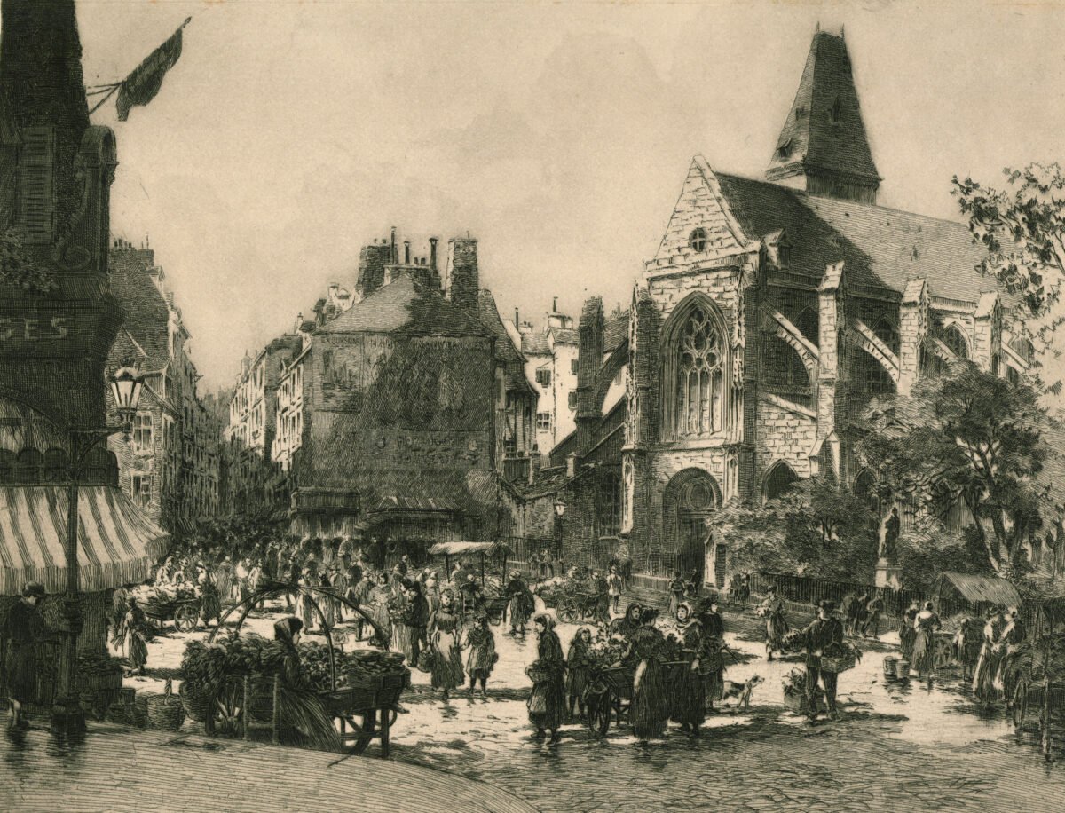 <span class="numbwork">1072</span > <span class="bullwork">•</span > Vista de la Plaza Saint-Medard (París, Francia)