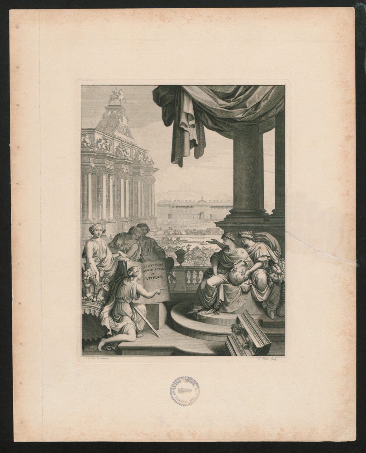 <span class="numbwork">1111</span > <span class="bullwork">•</span > Vista con el Arco del triunfo y la fachada el Louvre en construcción - Image 2