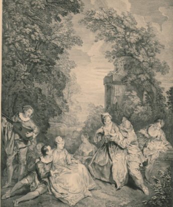 <span class="numbwork">1119</span > <span class="bullwork">•</span > Conversación galante (Las parejas conversan en un jardín)