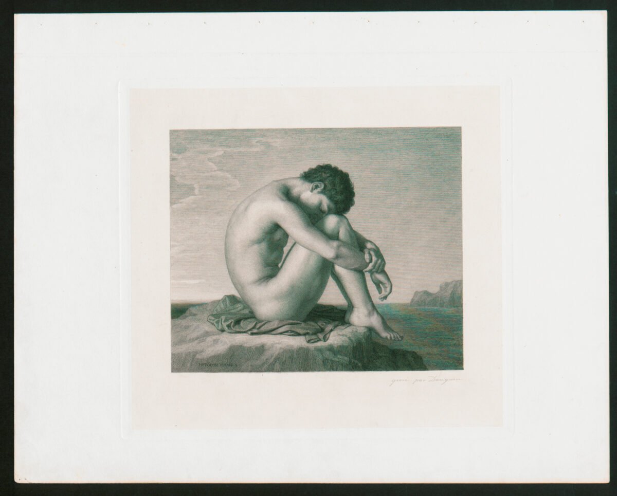<span class="numbwork">1124</span > <span class="bullwork">•</span > Hombre desnudo sentado - Image 2