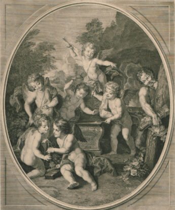 <span class="numbwork">1127</span > <span class="bullwork">•</span > Querubines en la herrería (El amor en la herrería)