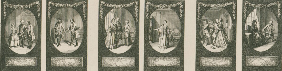 <span class="numbwork">1151</span > <span class="bullwork">•</span > 6 ilustraciones de la comedia Mina von Barnhelm (2)