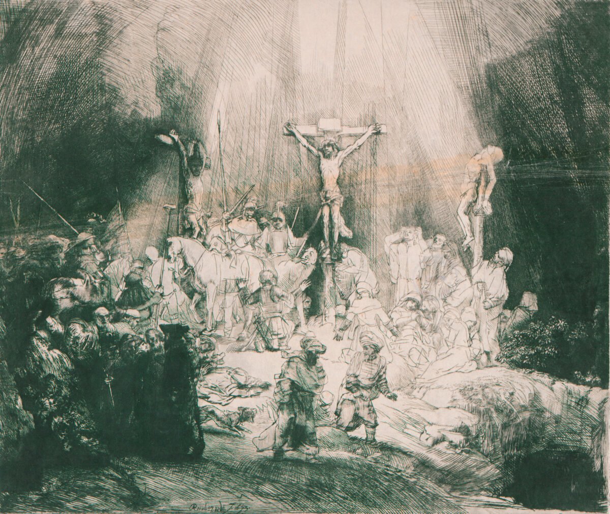 <span class="numbwork">1160</span > <span class="bullwork">•</span > Cristo crucificado entre los dos ladrones (Las tres cruces)