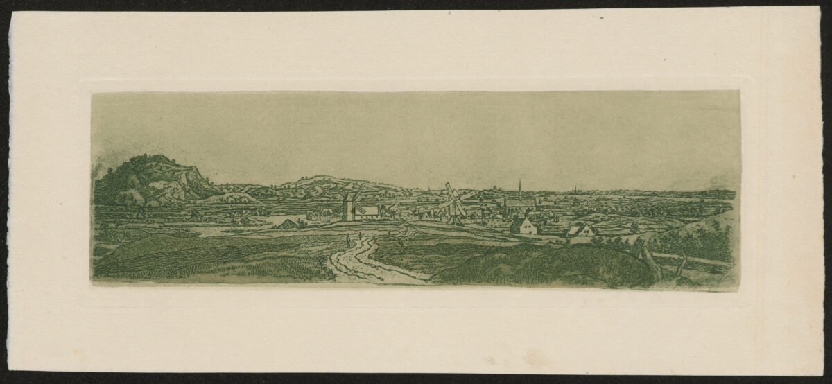 <span class="numbwork">1180</span > <span class="bullwork">•</span > Paisaje de un pueblo con molinos - Image 2