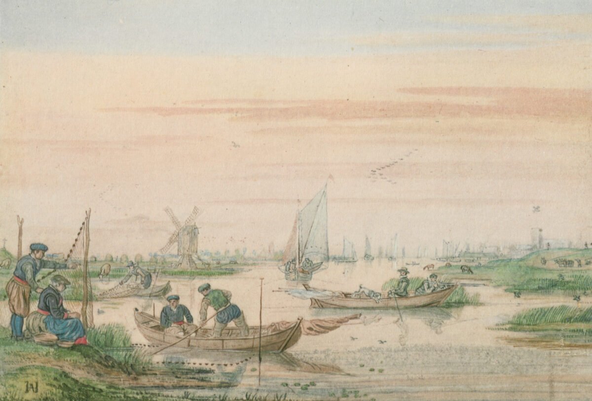 <span class="numbwork">1204</span > <span class="bullwork">•</span > Escena de río con barcazas
