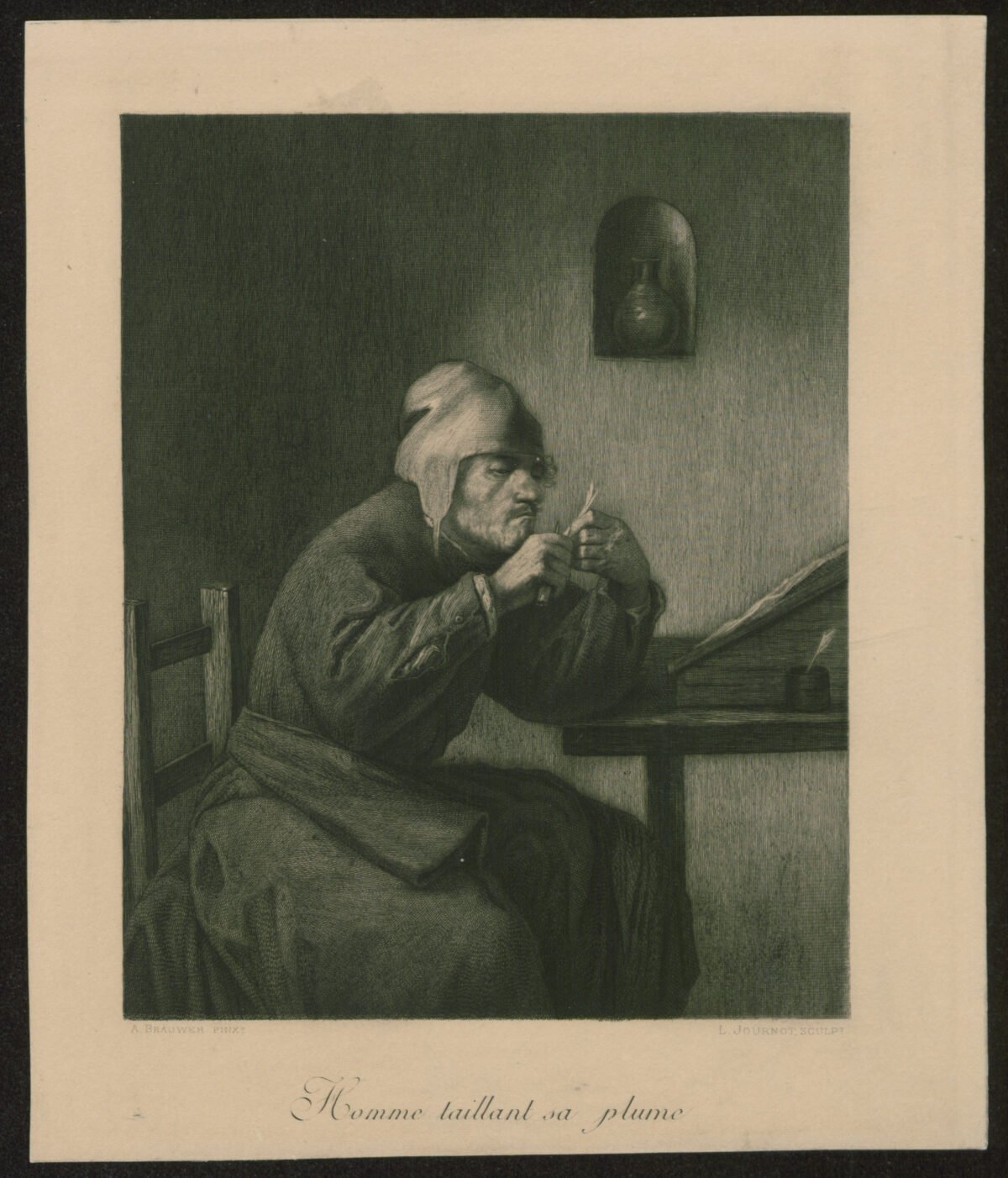 <span class="numbwork">1244</span > <span class="bullwork">•</span > Hombre tallando su pluma - Image 2