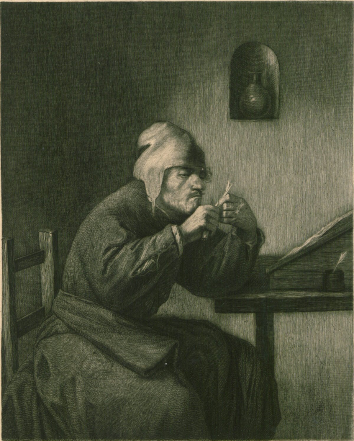 <span class="numbwork">1244</span > <span class="bullwork">•</span > Hombre tallando su pluma