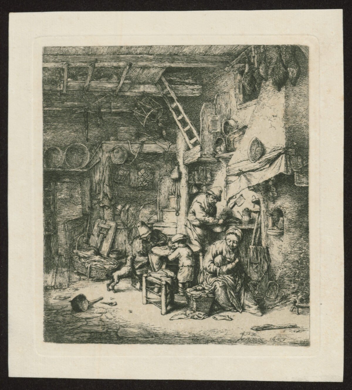 <span class="numbwork">1250</span > <span class="bullwork">•</span > La familia campesina junto a la chimenea - Image 2