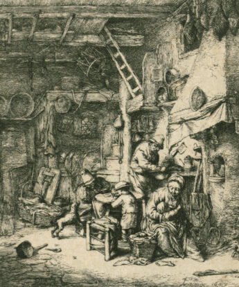 <span class="numbwork">1250</span > <span class="bullwork">•</span > La familia campesina junto a la chimenea
