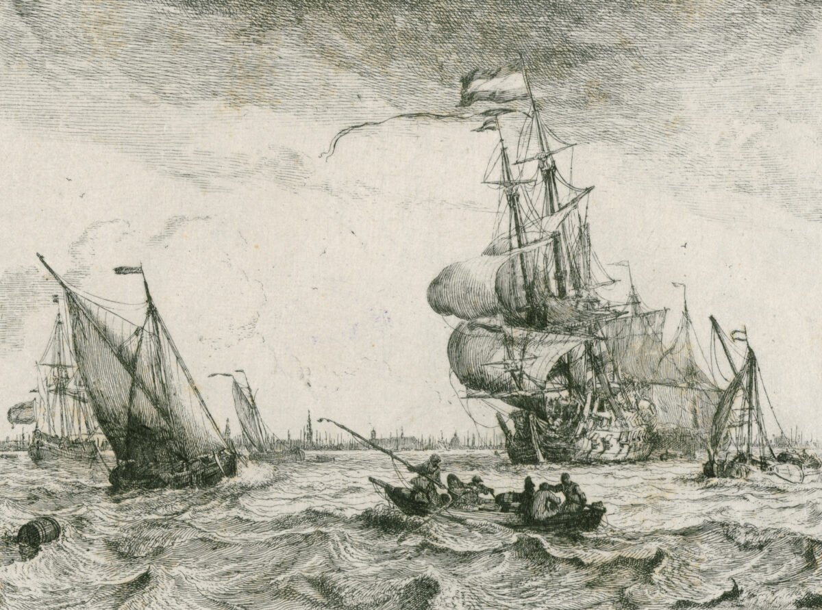 <span class="numbwork">1255</span > <span class="bullwork">•</span > Vista del IJ con un barco de remos (cerca de Ámsterdam)