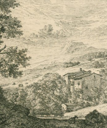 <span class="numbwork">1257</span > <span class="bullwork">•</span > Paisaje con un burro descansando