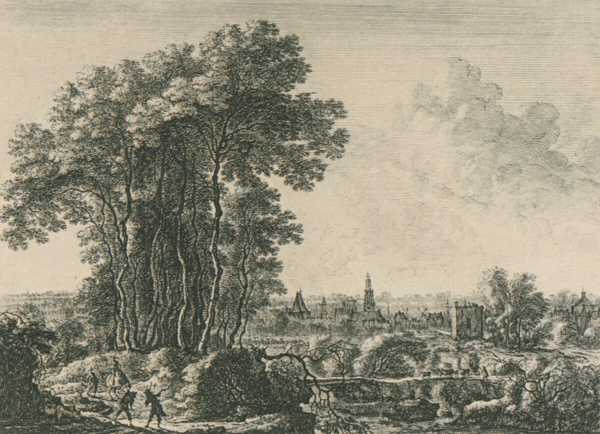 <span class="numbwork">1260</span > <span class="bullwork">•</span > Paisaje con jinete y tres viajeros