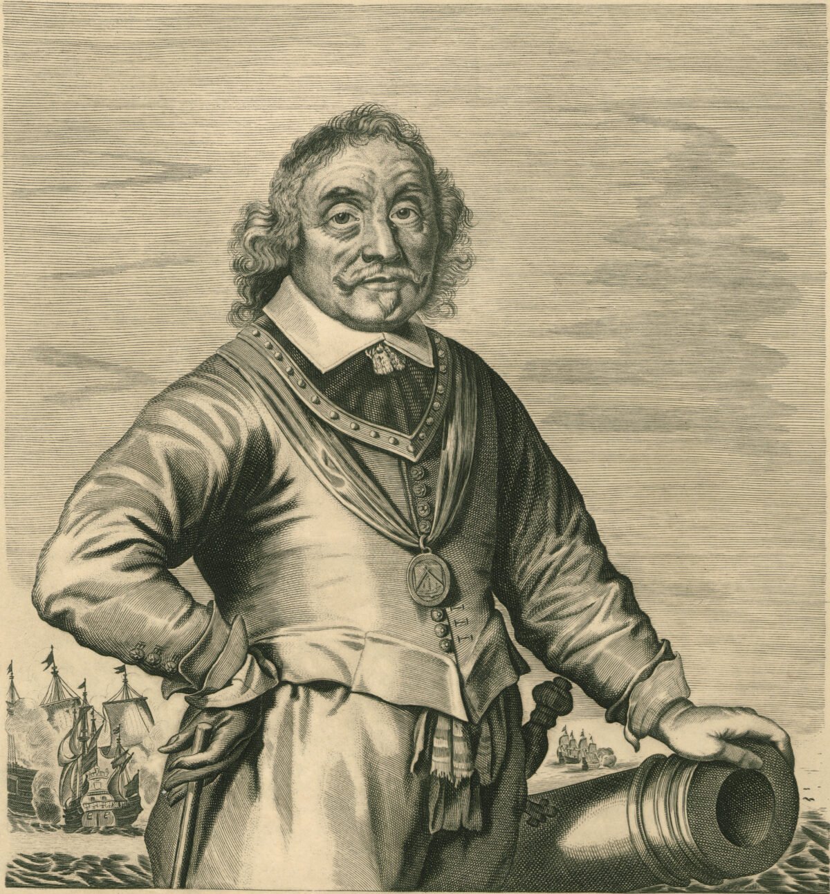 <span class="numbwork">1310</span > <span class="bullwork">•</span > Retrato del almirante Maarten Harpertsz Tromp