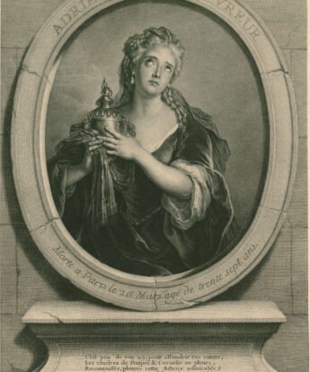 <span class="numbwork">1332</span > <span class="bullwork">•</span > Retrato de Adrienne Lecouvreur como Cornelia en "La Mort de Pompée" de Corneille