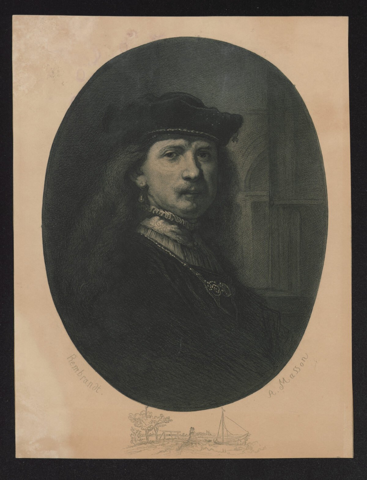 <span class="numbwork">1351</span > <span class="bullwork">•</span > Retrato de Rembrandt (forma ovalada) - Image 2