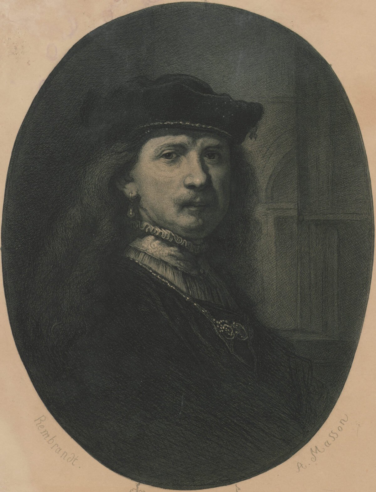 <span class="numbwork">1351</span > <span class="bullwork">•</span > Retrato de Rembrandt (forma ovalada)