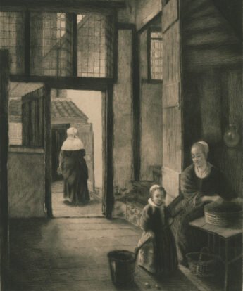 <span class="numbwork">1402</span > <span class="bullwork">•</span > Interior de una casa holandesa