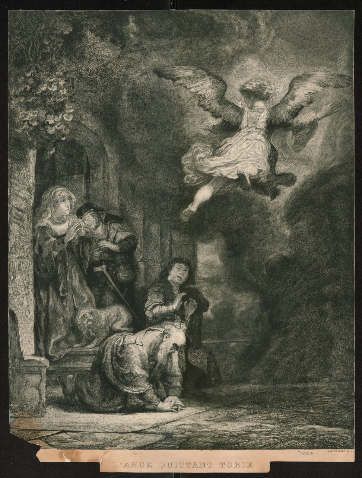 <span class="numbwork">1415</span > <span class="bullwork">•</span > El ángel Rafael deja a Tobías y su familia - Image 2