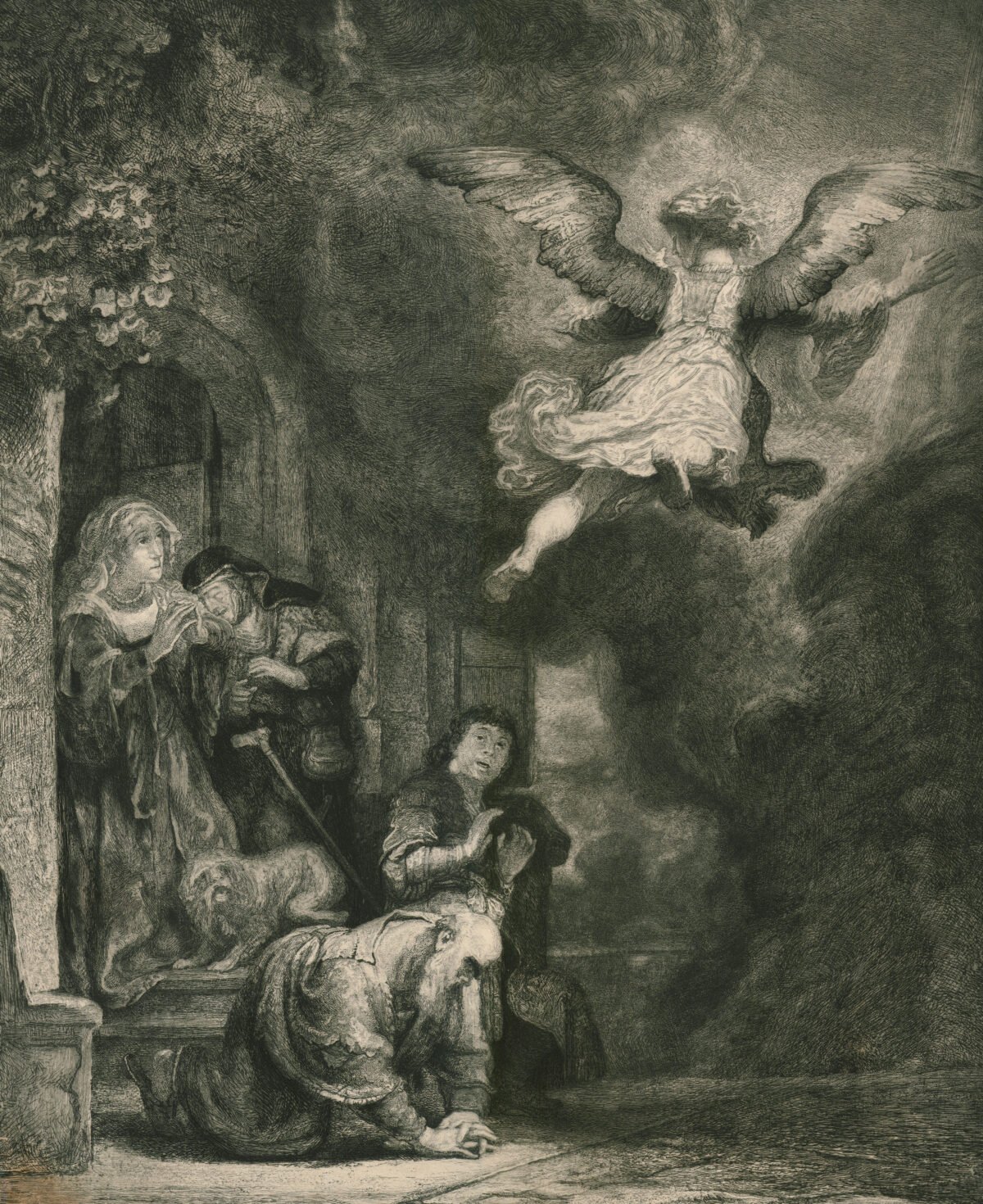 <span class="numbwork">1415</span > <span class="bullwork">•</span > El ángel Rafael deja a Tobías y su familia