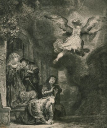 <span class="numbwork">1415</span > <span class="bullwork">•</span > El ángel Rafael deja a Tobías y su familia