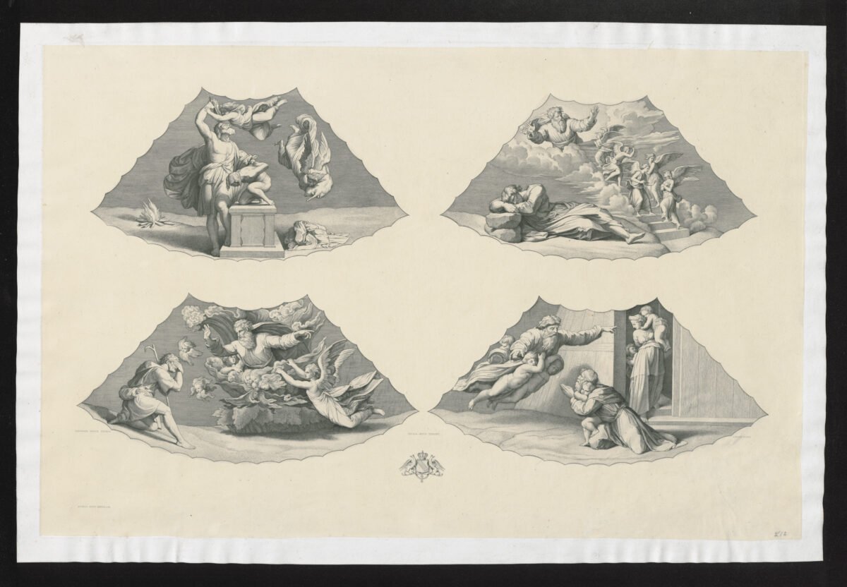 <span class="numbwork">1469</span > <span class="bullwork">•</span > Hoja con cuatro escenas según Rafael (viñetas) - Image 2