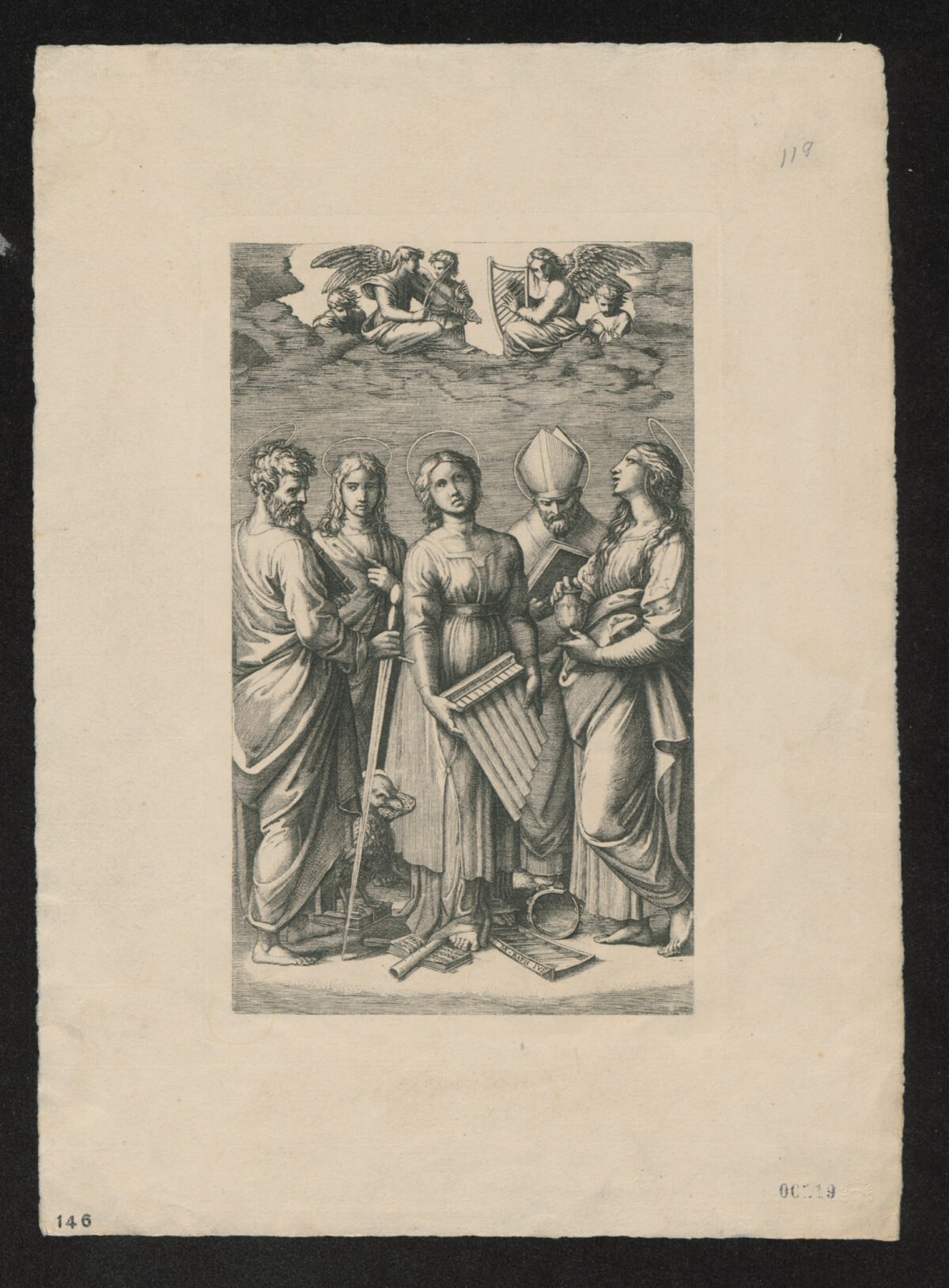 <span class="numbwork">1521</span > <span class="bullwork">•</span > Santa Cecilia sosteniendo un órgano de mano - Image 2